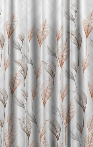 Designer curtains - &quot;Silver Leaf Embossed Curtains&quot;