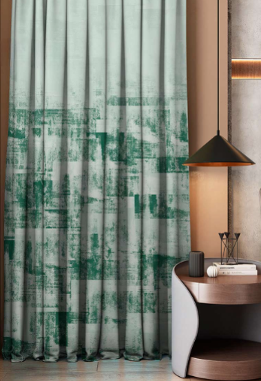 Designer curtains - &quot;Abstract Green Texture Curtains&quot;