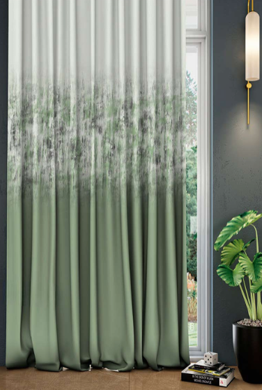 Designer curtains - &quot;Olive Green Ombre Abstract Curtains&quot;