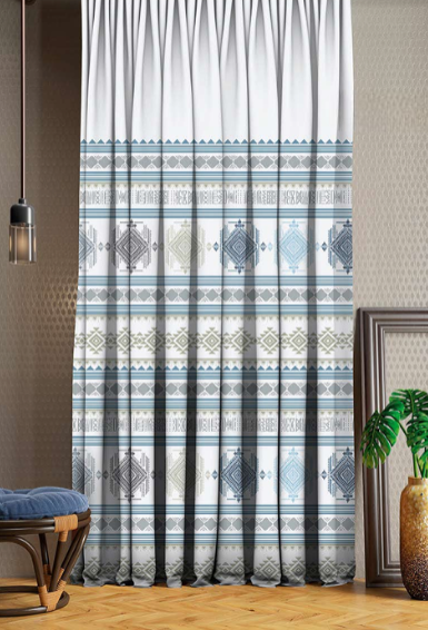 Designer curtains - Elegant Geometric Patterned Curtain