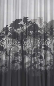 Designer curtains - Black Forest Silhouette