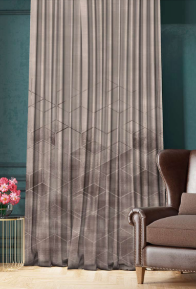 Designer curtains -   Luxe Hexagonal Fade Curtains