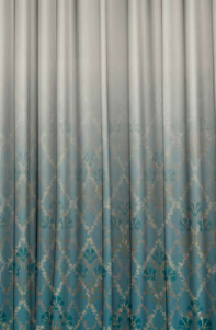 Designer curtains -  Regal Teal Ombre Curtains