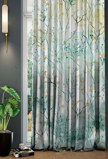 Designer curtains - Botanical Bliss Floral Curtains