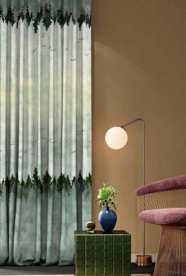 Designer curtains -  Tranquil Forest Escape Curtains