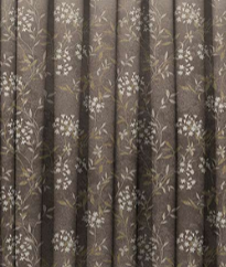 Designer curtains -  Vintage Floral Charm Brown Gradient Curtains