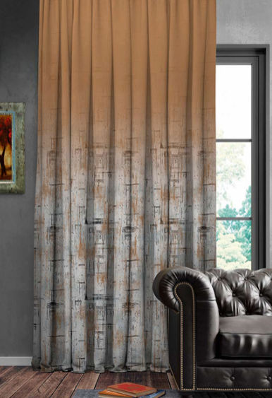 Designer curtains - Rustic Industrial Gradient Curtains