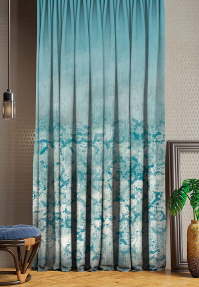 Designer curtains -  Aqua Elegance Gradient Curtains