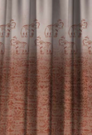 Designer curtains -  Elegant Elephant Patterned Curtains