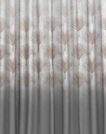 Designer curtains -  Ombre Gradient Curtains with Delicate Geometric Leaf Pattern