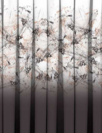 Designer curtains - Monochrome Gradient Curtains with Abstract Branch Design