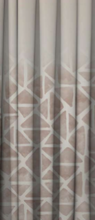 Designer curtains - Beige Ombre Curtains with Geometric Chevron Design