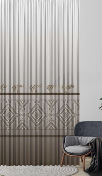 Designer curtains -  &quot;Tribal Patterned Sheer Curtain&