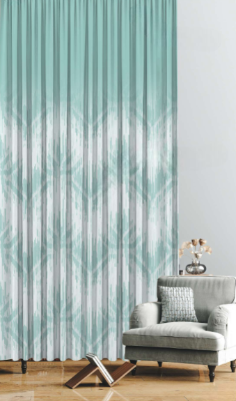 Designer curtains -  &quot;Aqua Gradient Sheer Curtain &