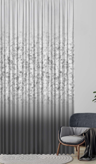 Designer curtains - Monochrome Ombre Sheer Curtain