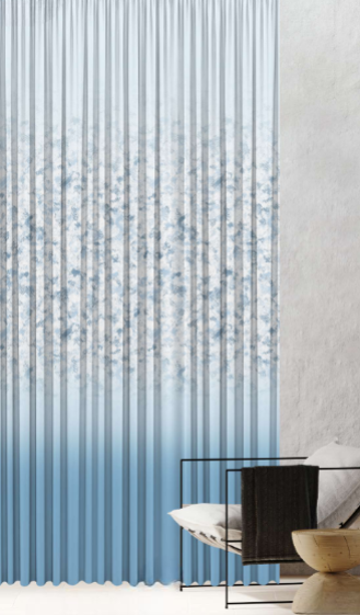 Designer curtains - Sky Blue Gradient Sheer Curtains