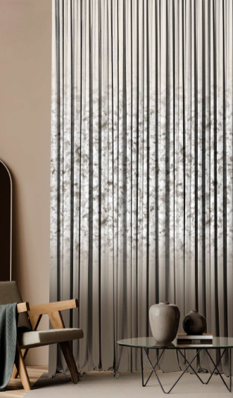 Designer curtains -  Charcoal Mist Gradient Sheer Curtains