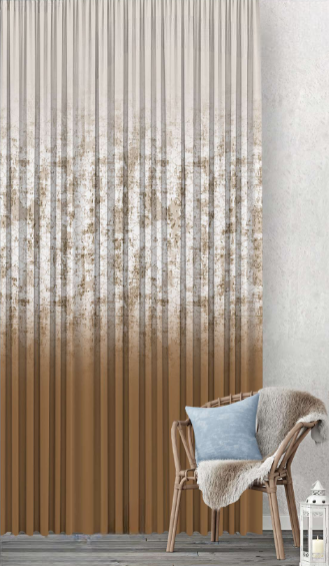 Designer curtains - Rustic Bronze Sheer Gradient Curtains