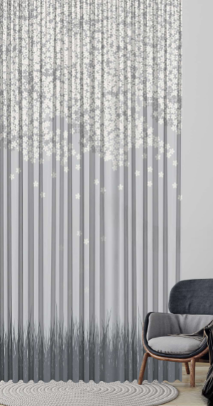 Designer curtains - Starlit Meadow Sheer Curtains