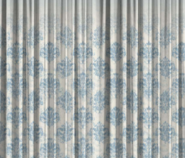 Designer curtains - Blue Ombre Floral Pattern Curtains