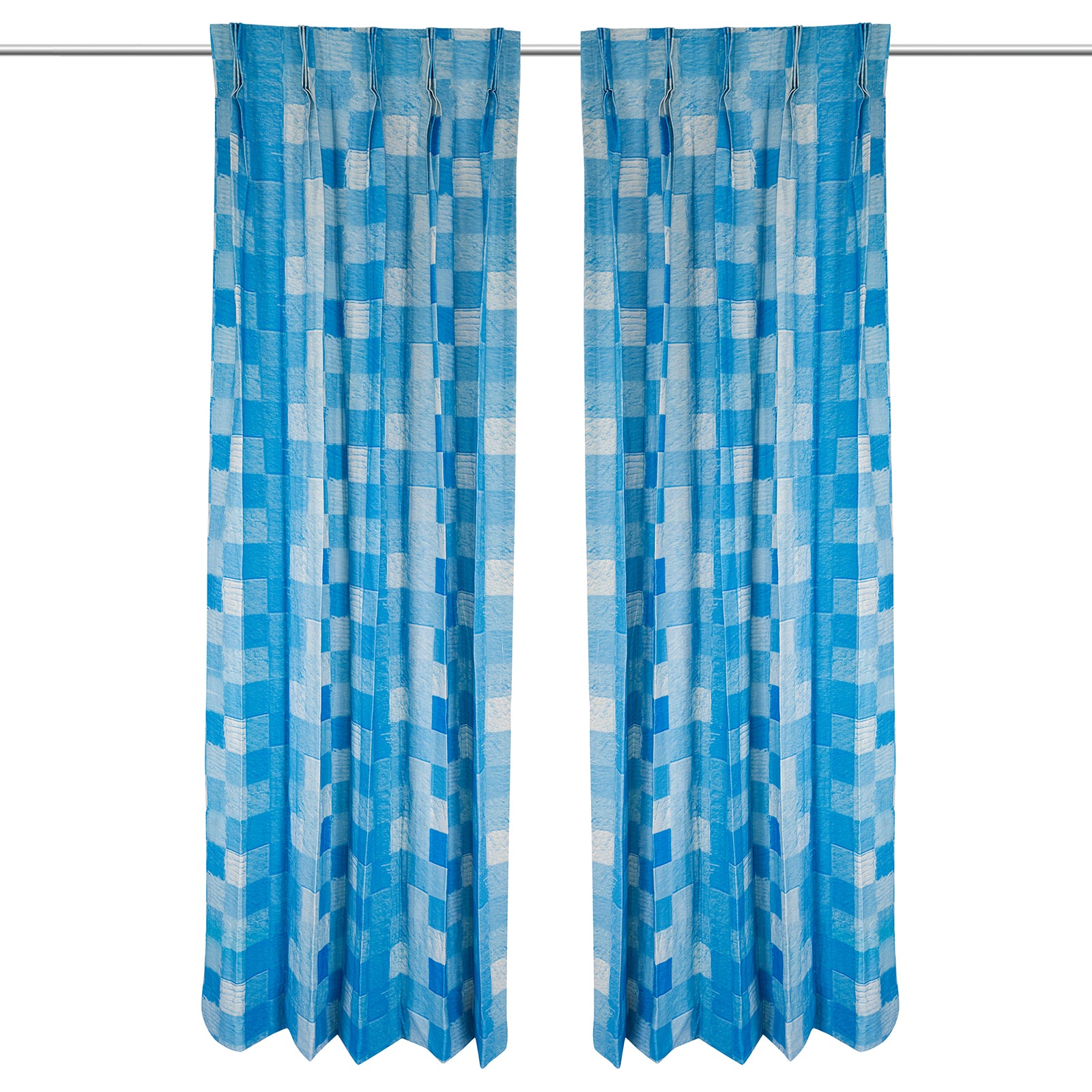 Soothing Geometric Cotton Drapes