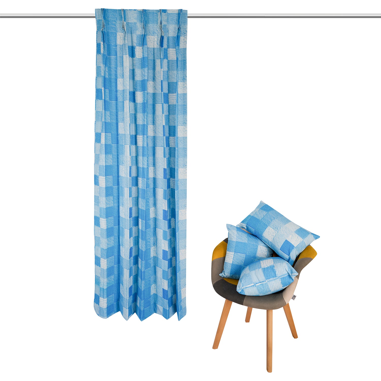 Soothing Geometric Cotton Drapes