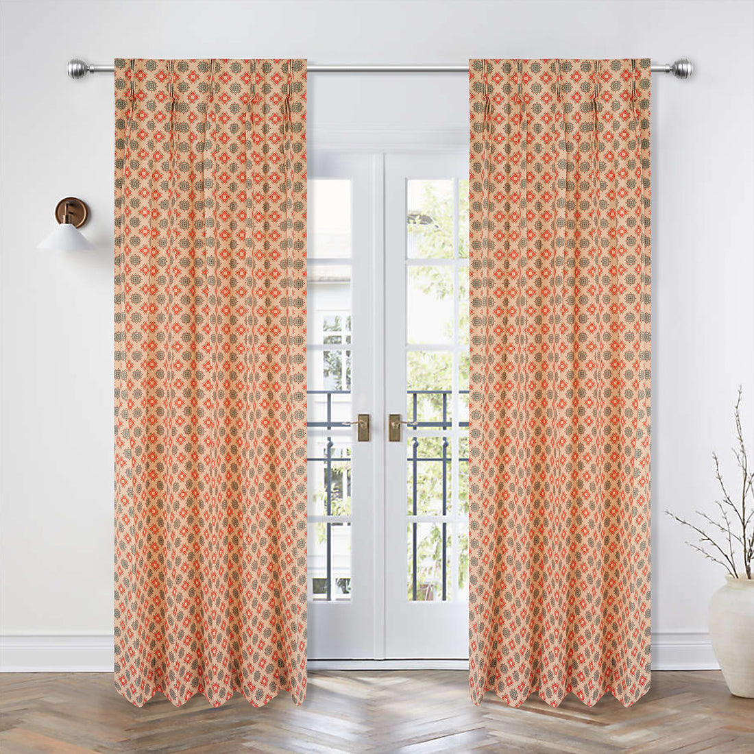 Demask Small Motif (100% Cotton) Drapes