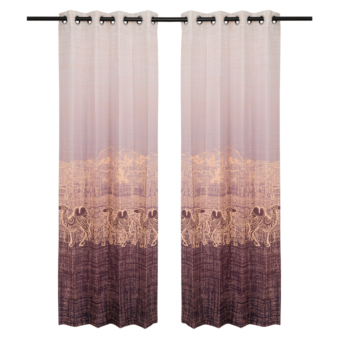 Designer Curtain -  Golden Desert Design