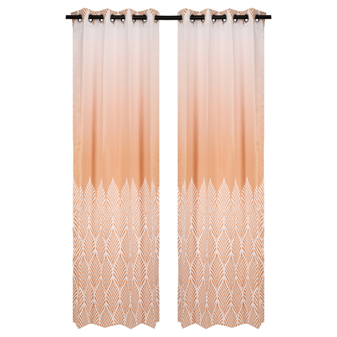 Designer Curtain -  Autumn Ember Glow - Fiery Orange