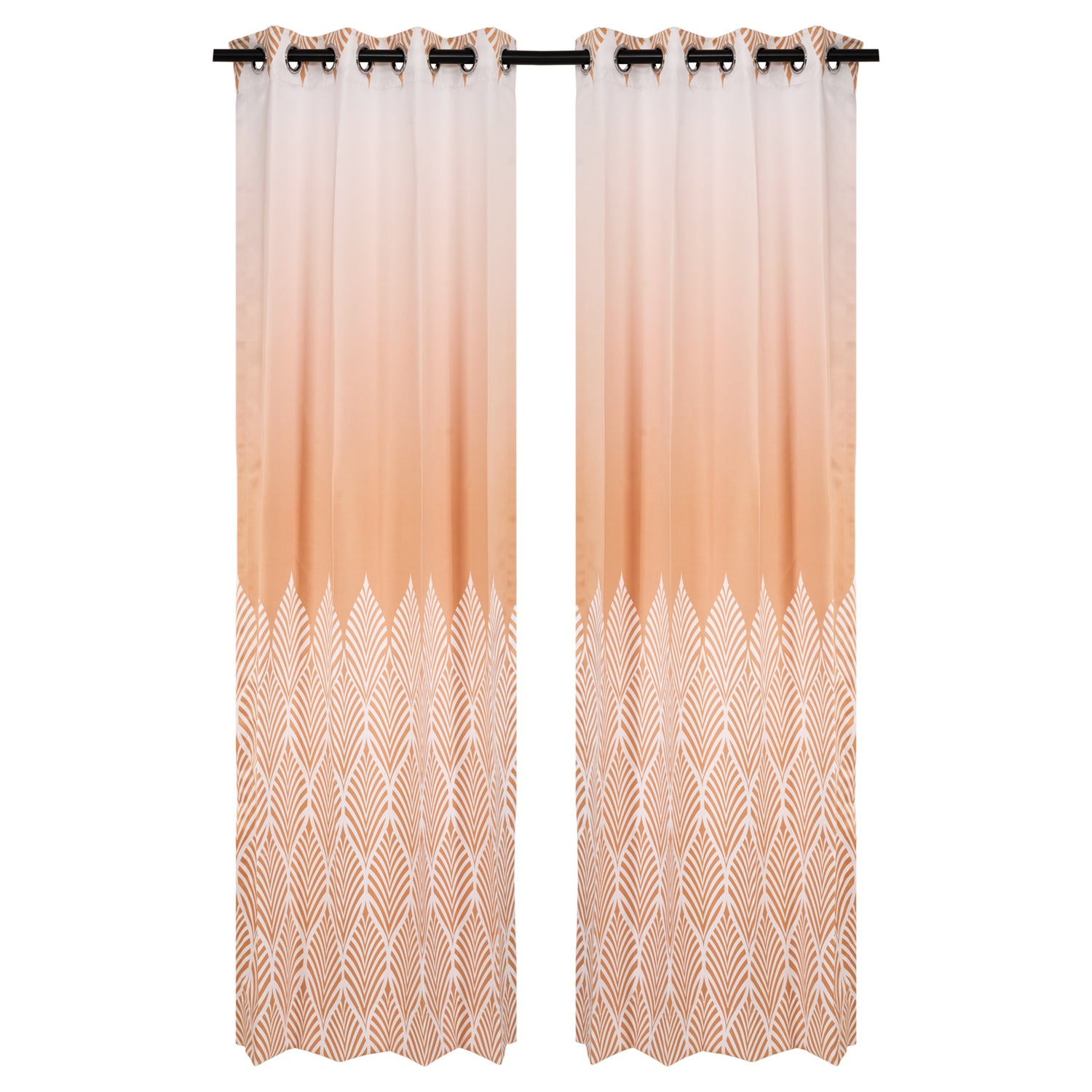 Designer Curtain -  Autumn Ember Glow - Fiery Orange