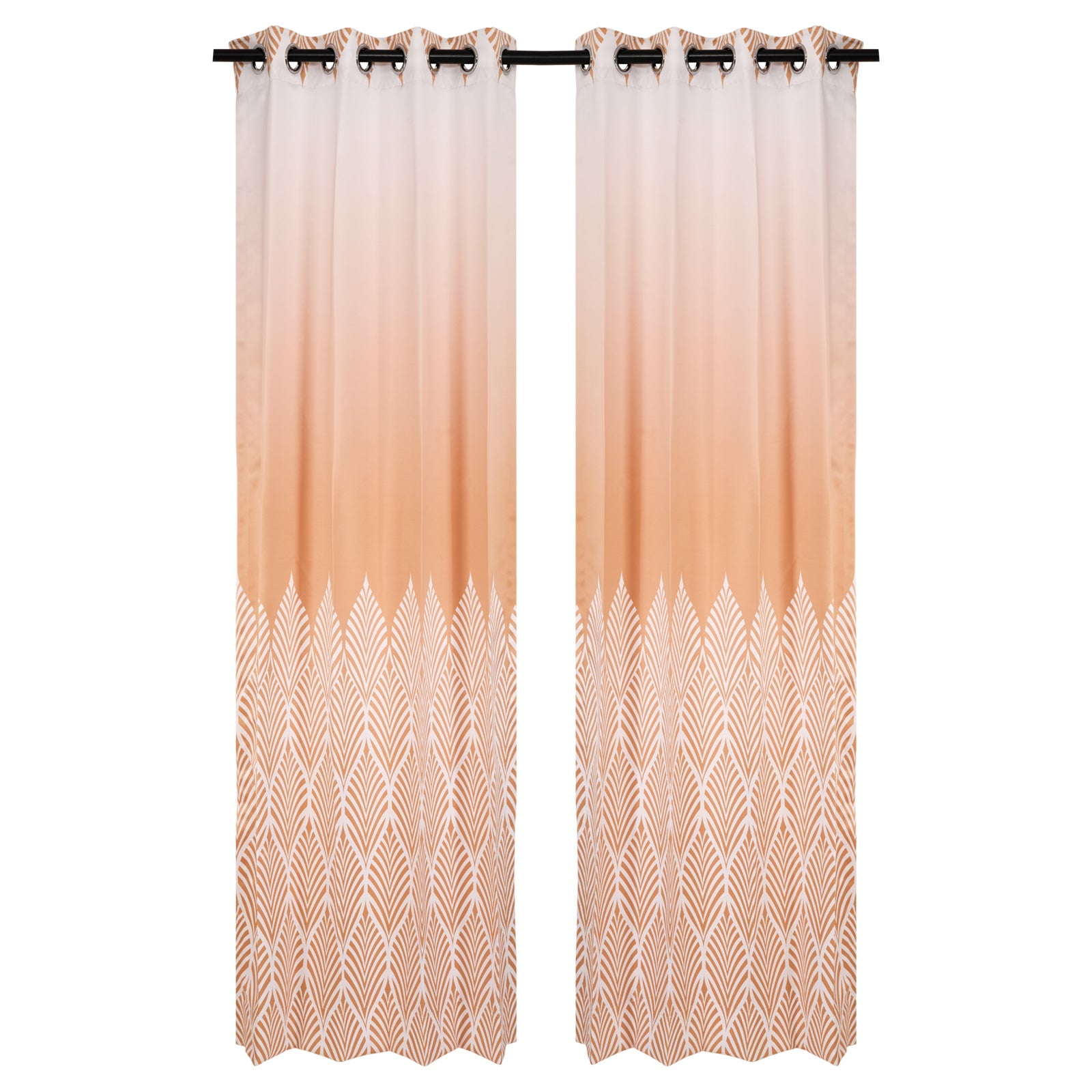 Designer Curtain -  Autumn Ember Glow - Fiery Orange