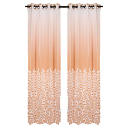 Designer Curtain -  Autumn Ember Glow - Fiery Orange