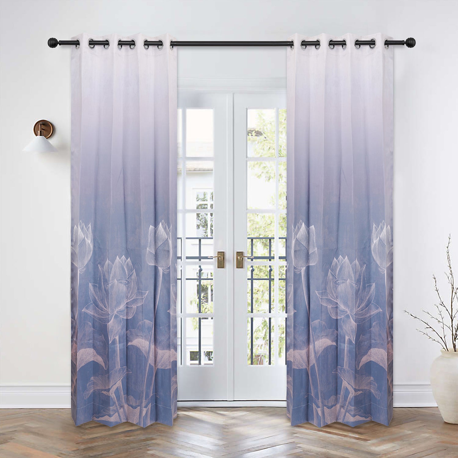 Designer Curtain - Oceanic Breeze (A cool, tranquil blue)