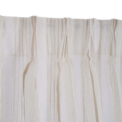 Cotton Blended Sheer - White with Earthy Embroidery