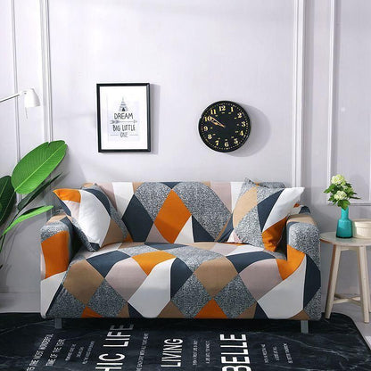 Modern Geometric Sofa Cover- (3+1+1 Seater)