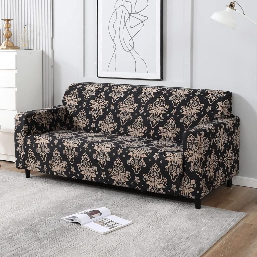 Elegant Ornate Floral Sofa Cover - (3+1+1 seater)