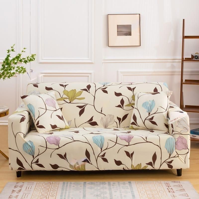 Spring Blossom Delicate Floral Sofa Cover - (3+1+1 seater)